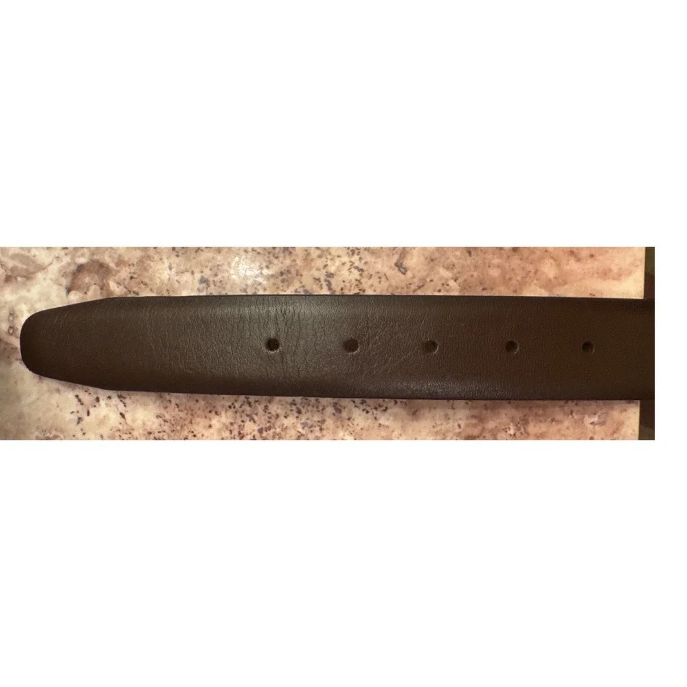 Florsheim Mens Brown Leather Belt Silver Buckle Size 32 FL5905-200W Dress Casual